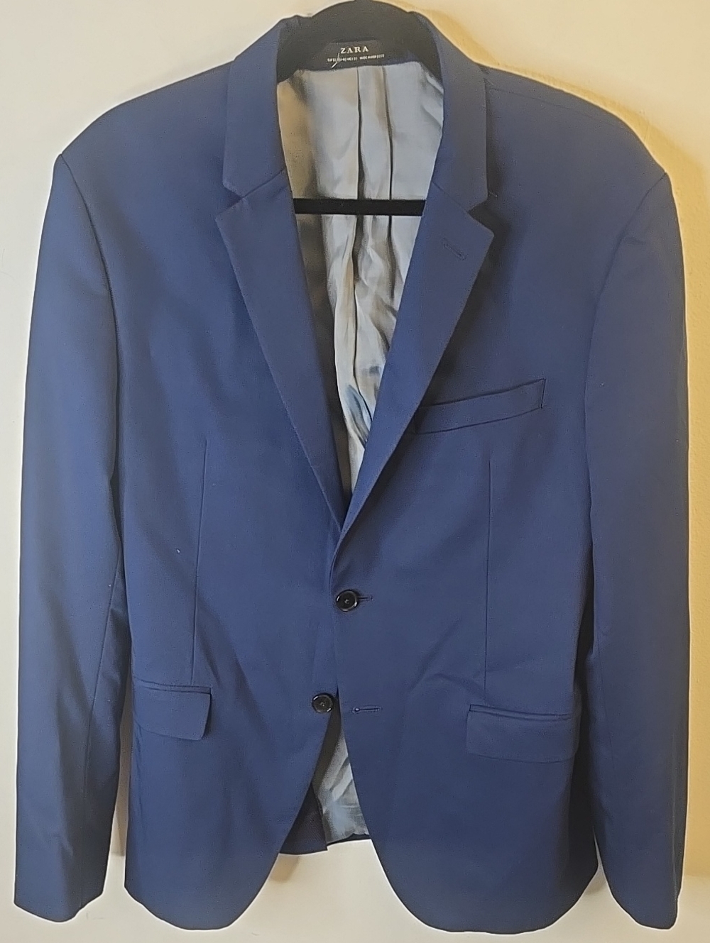Zara Men's Royal Blue Two-Button Sport Coat